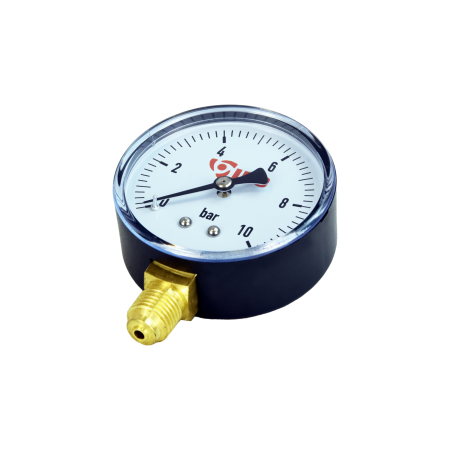 Радиальный манометр 1/4", диаметр 60 мм, 0÷10 бар