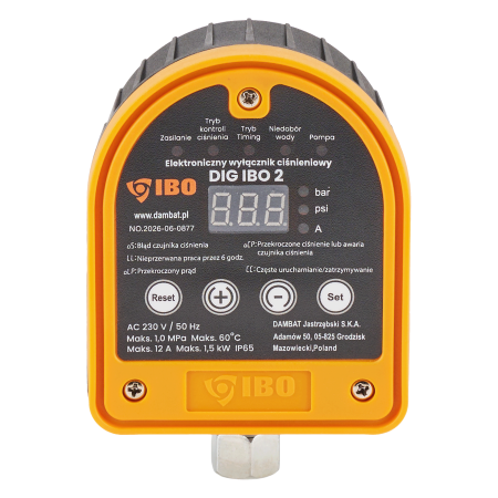 DIG IBO 2 1/4"GW Электронное реле давления